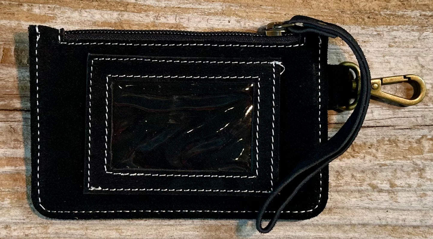 Black Boot Stitch ID Purse