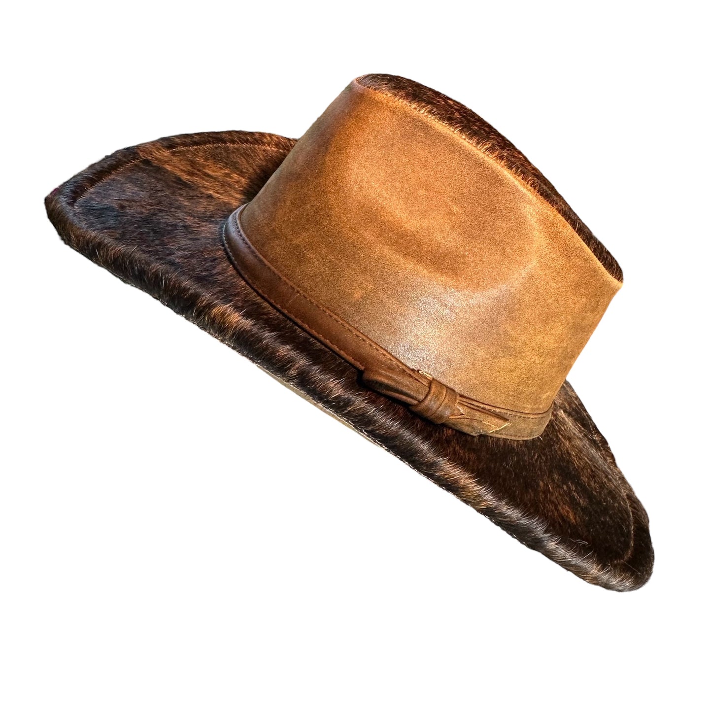 Sand Leather Cowhide Hat