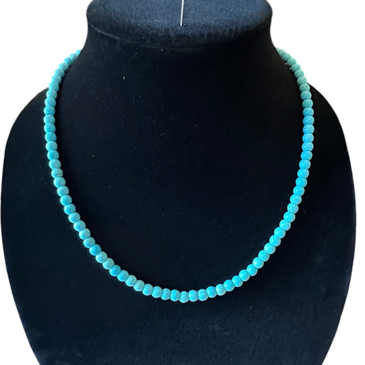 Lg Turquoise Bead Necklace