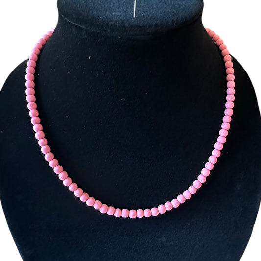 Lg Light Pink Bead Necklace