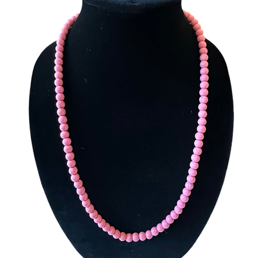 XL Lg Light Pink Bead Necklace