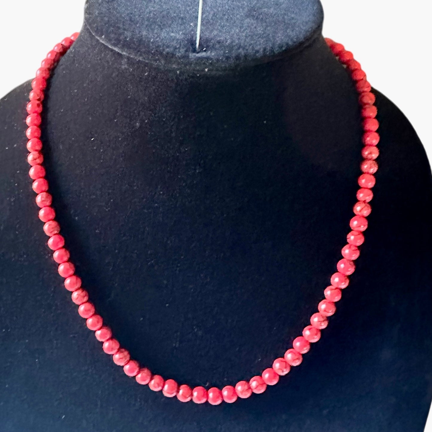 Lg Red Bead Necklace