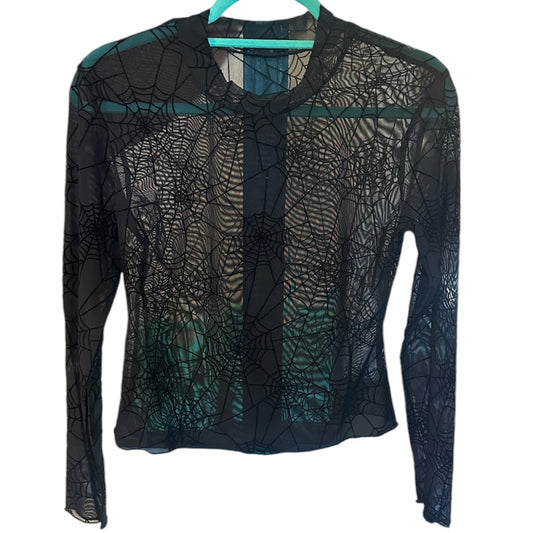 Halloween Spider Web Mesh Shirt