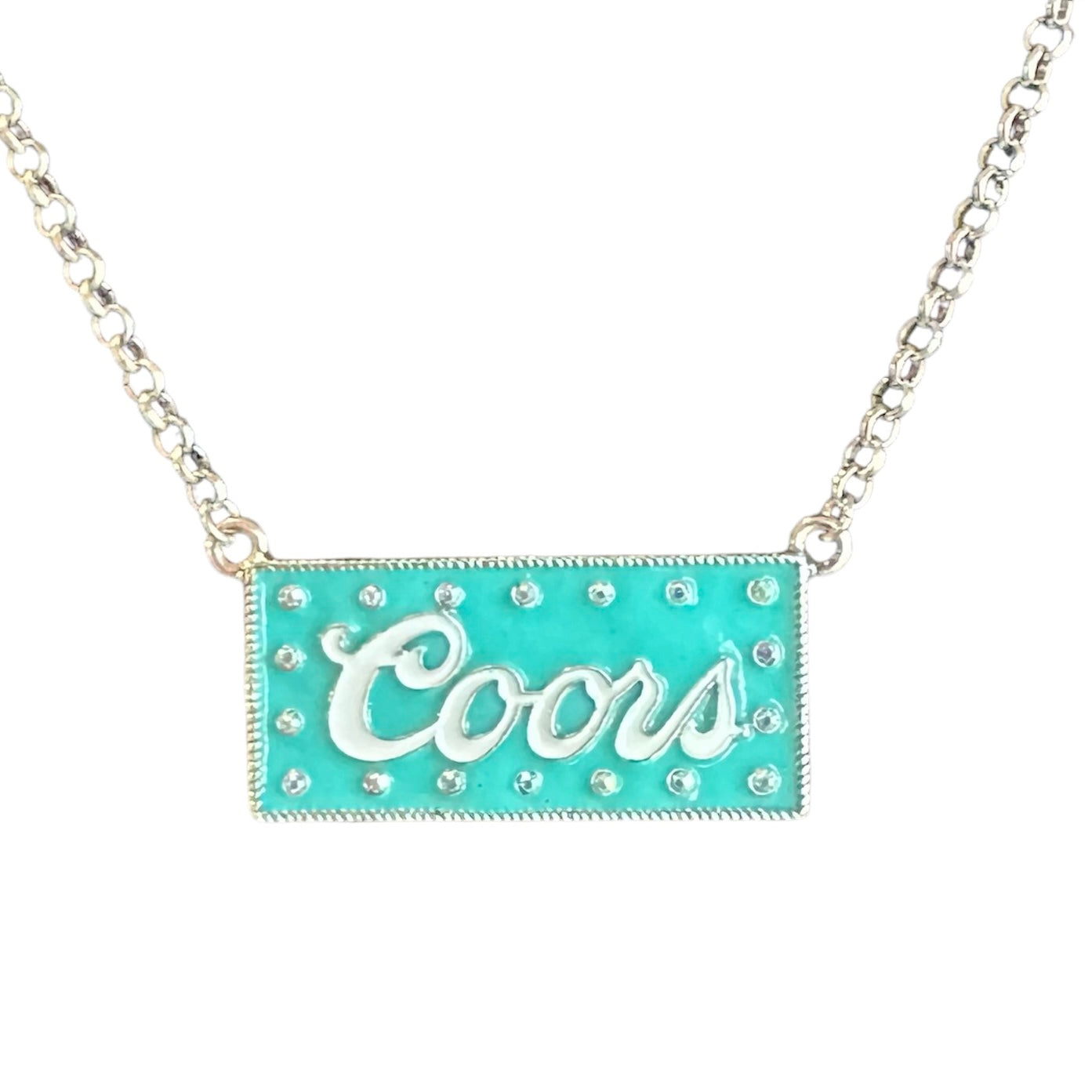 Coors Bar Iridescent Necklace