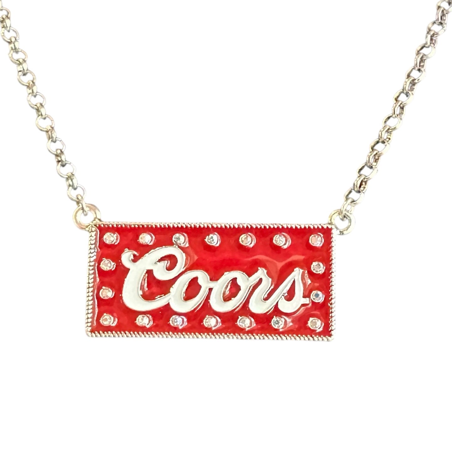 Coors Bar Iridescent Necklace