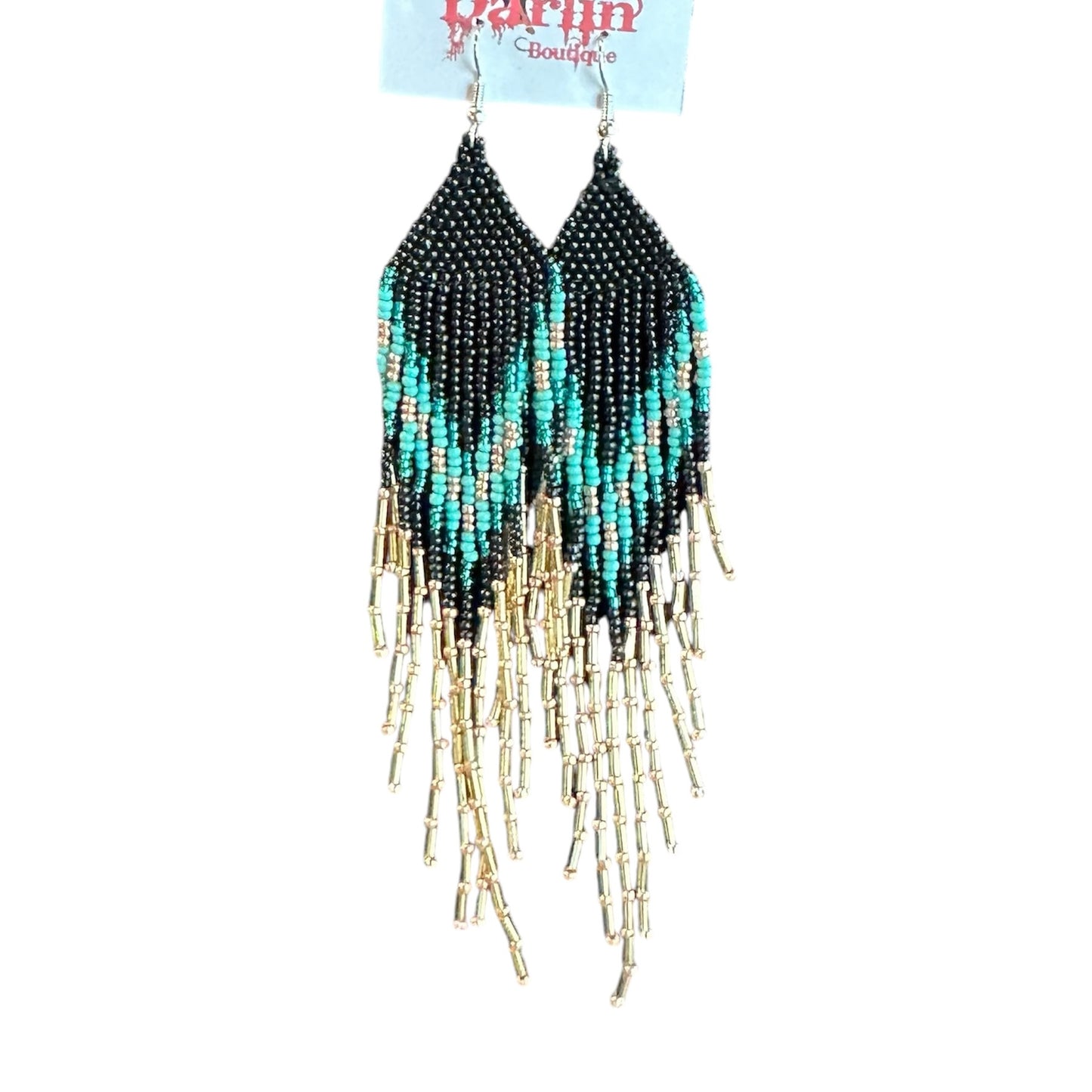 Midnight Dancer Bead Earrings