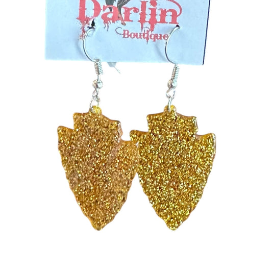 CHIEFS Gold Arrow Earrings