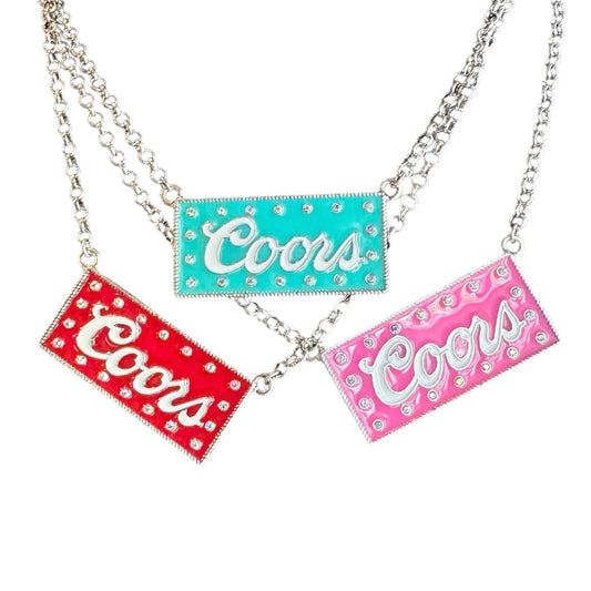 Coors Bar Iridescent Necklace