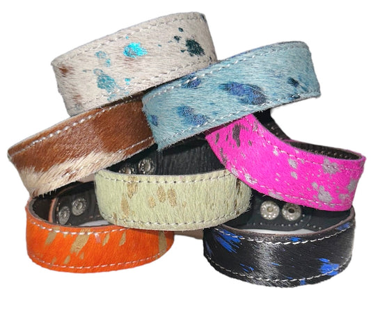 Cowhide Snap Bracelets - Several Colors Available