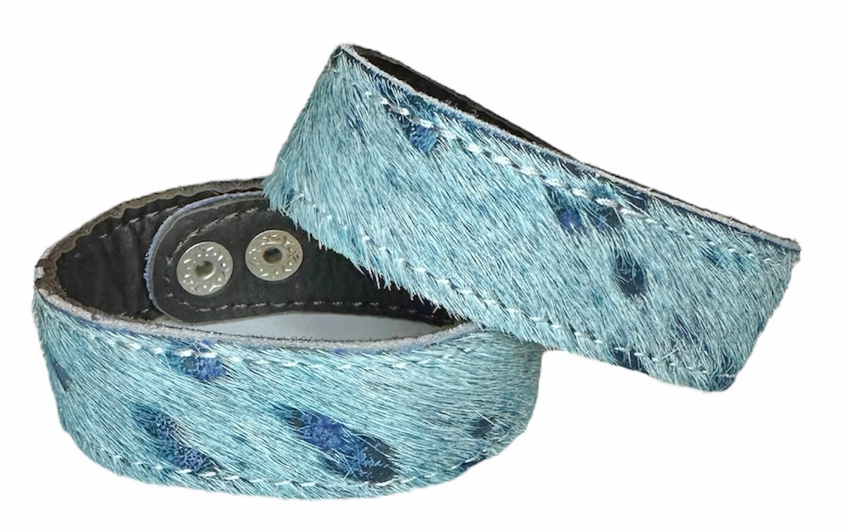 Cowhide Snap Bracelets - Several Colors Available