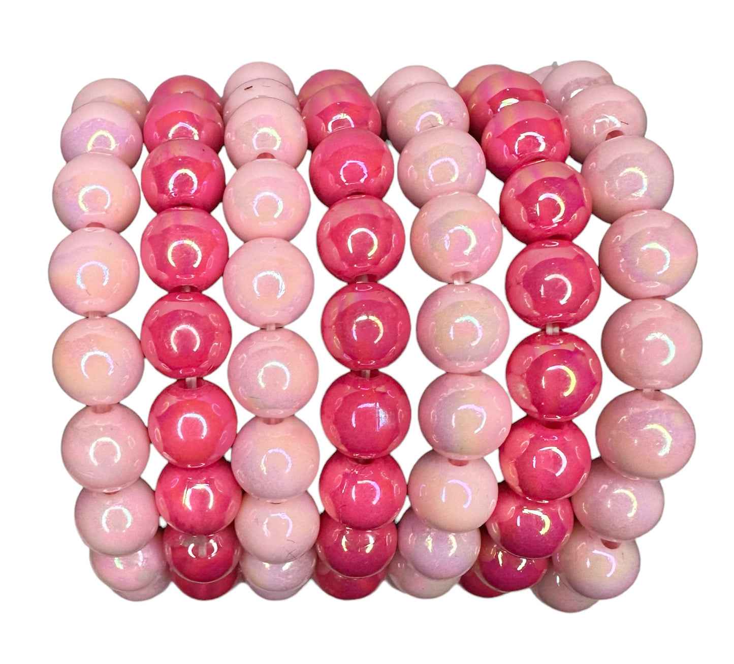 Pink Barbie Bead Bracelets