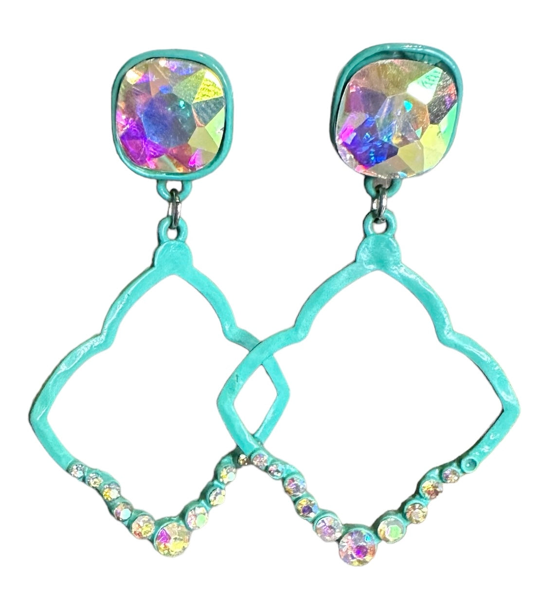 Iridescent Square Earrings