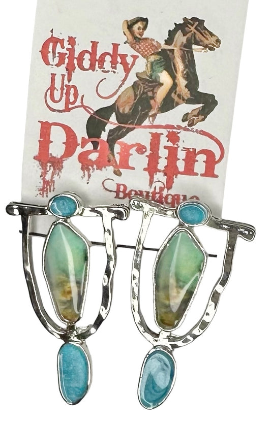 Silver and Turquoise Earrings