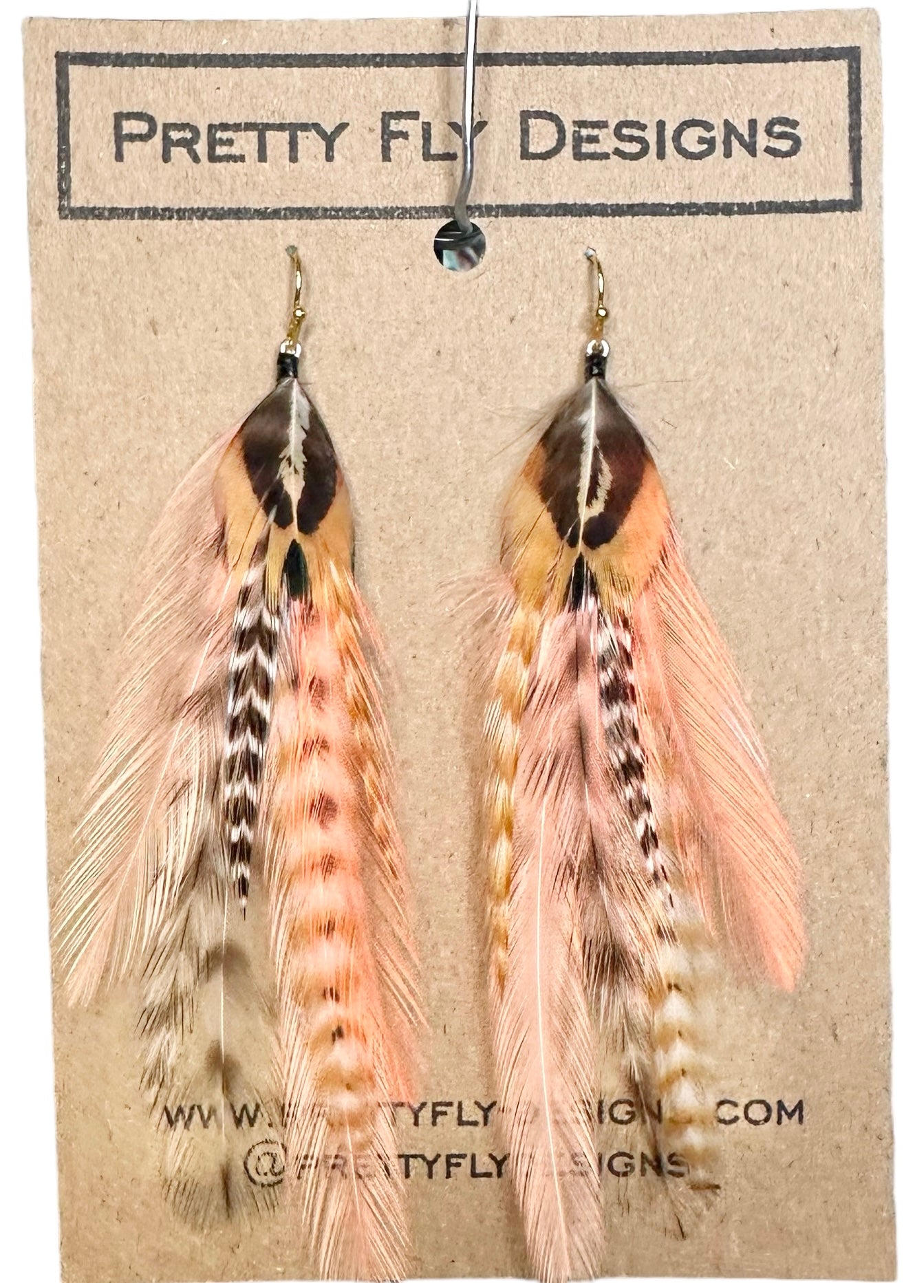 Light Pink Feather Earrings