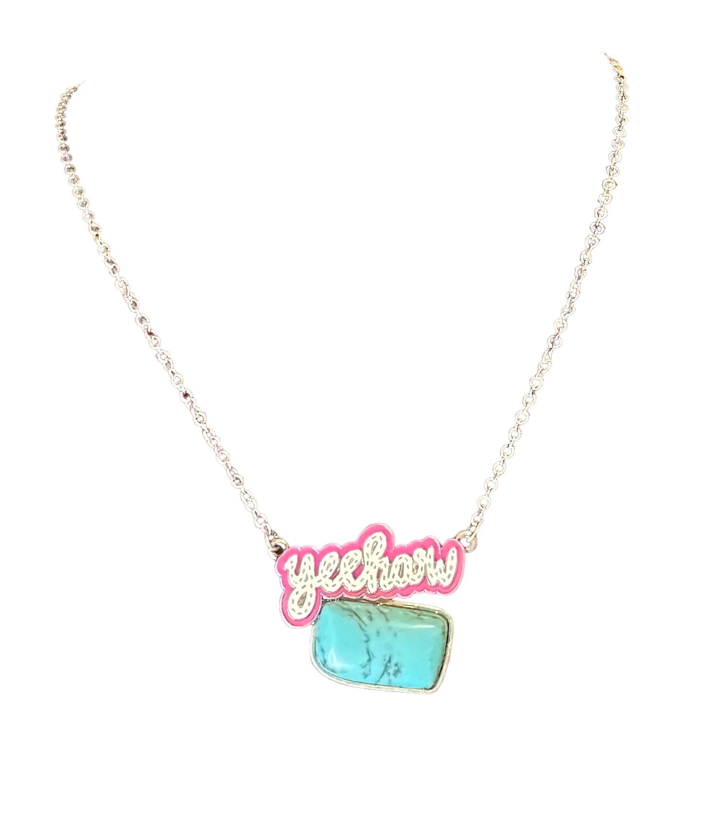 YeeHaw Pink and Turquoise Necklace