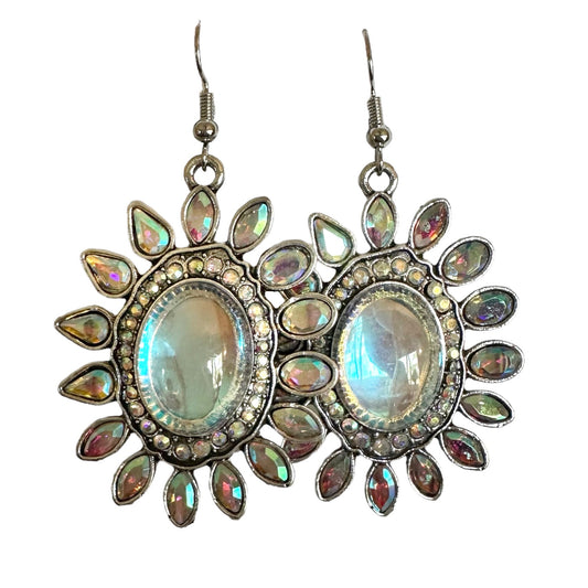 Iridescent Sunflower Earrings