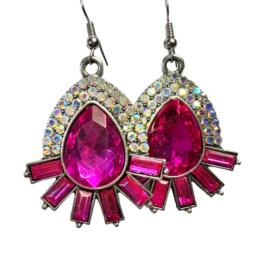 Hot Pink Burst Earrings