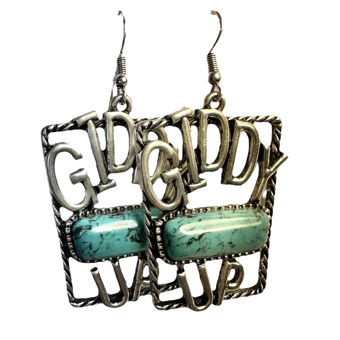 Giddy Up Turquoise and Silver Earrings