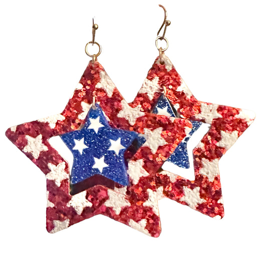 Big Little Star Hook Earrings