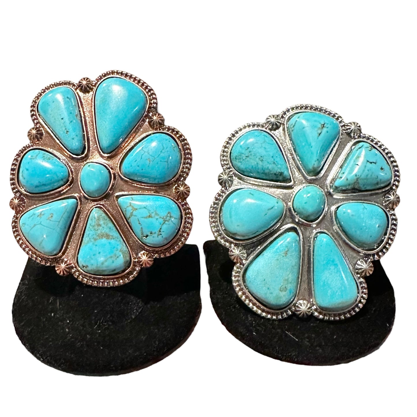 Extra Large Turquoise Blossom Ring