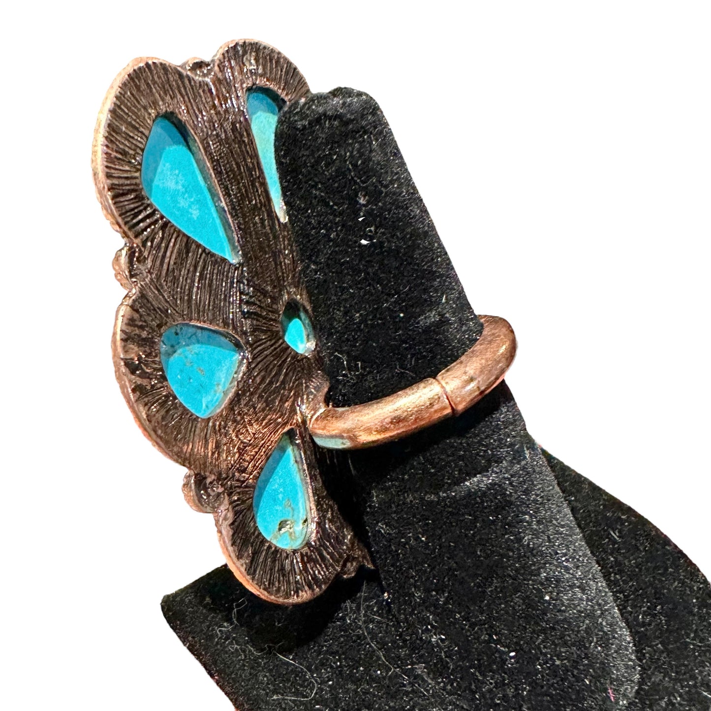 Extra Large Turquoise Blossom Ring