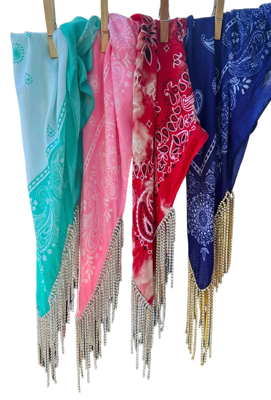 Hand Sewn Fringe Bandanas