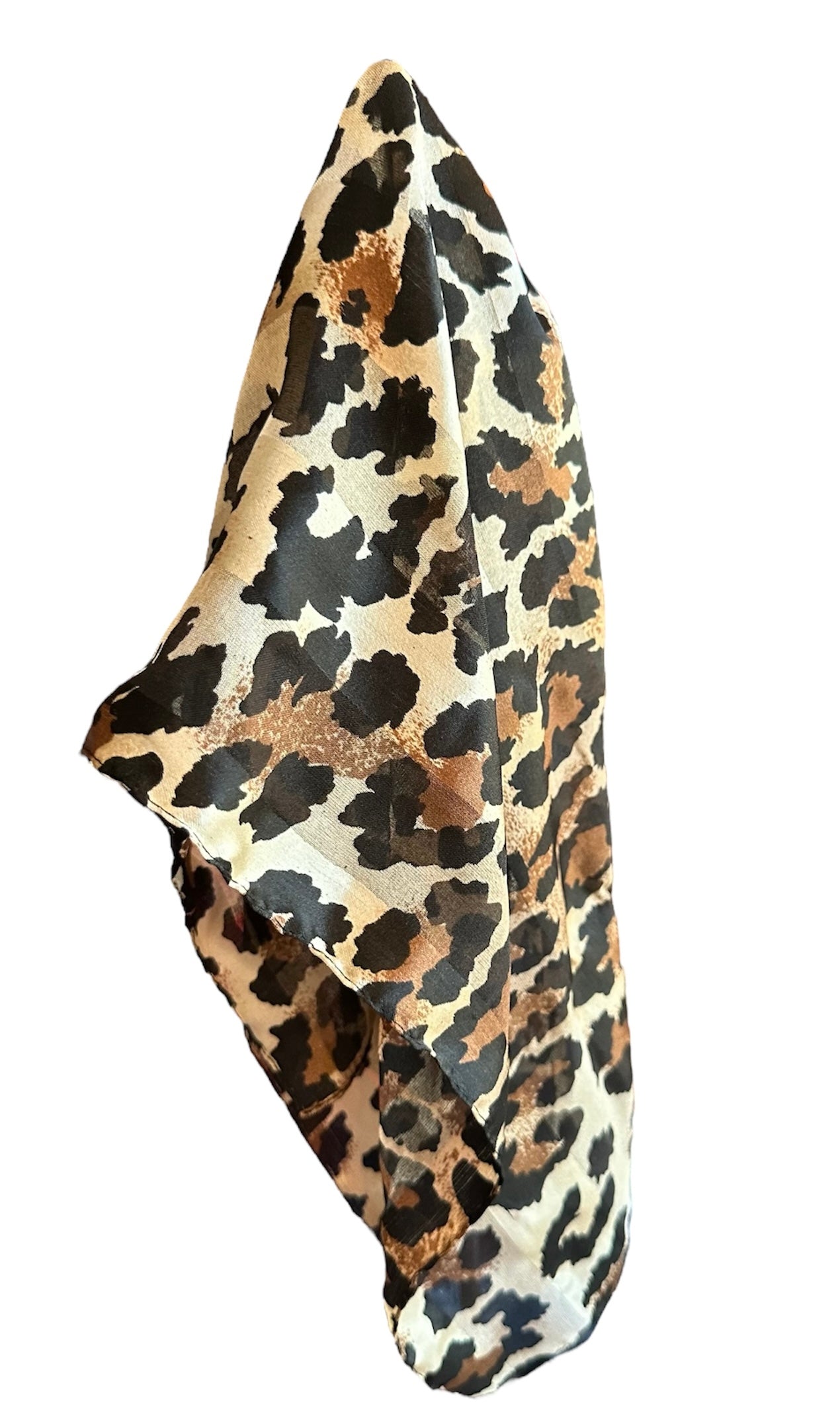 Vintage Leopard Silk Scarf