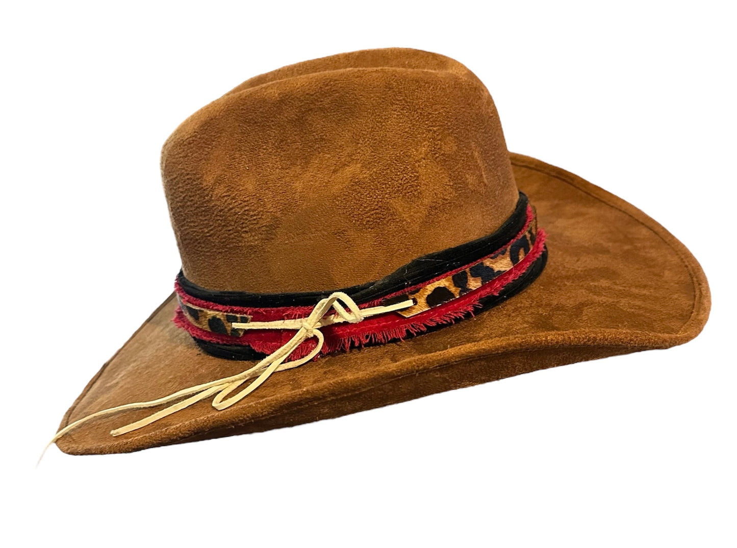 Black Leopard Band Brown Cowboy Hat