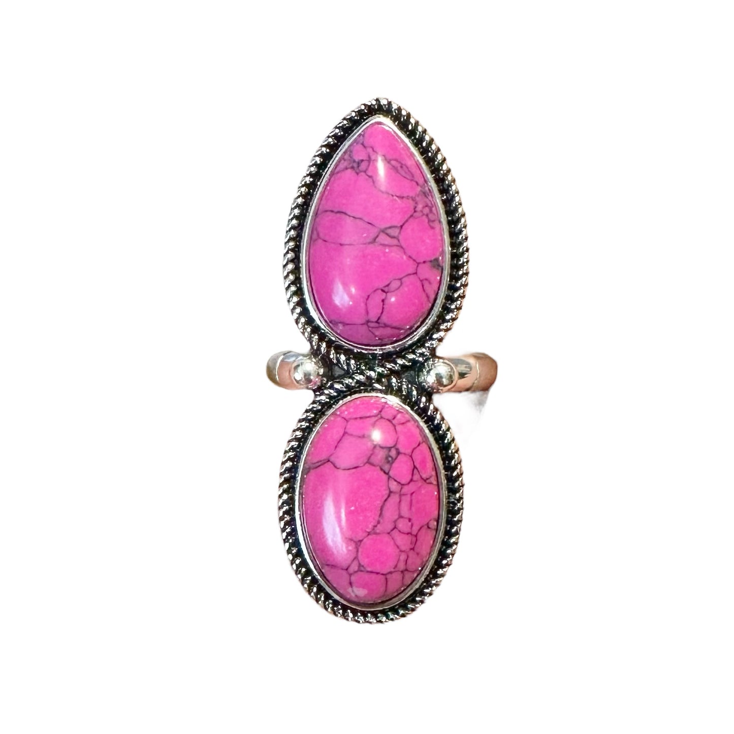 Two Stone Tear Ring - Several Colors Available