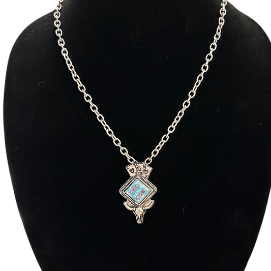 Longhorn Turquoise Dice Necklace