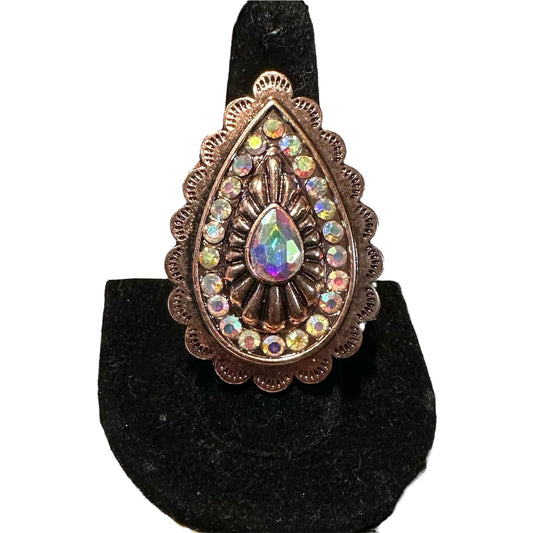 Bronze Iridescent  Elastic Ring