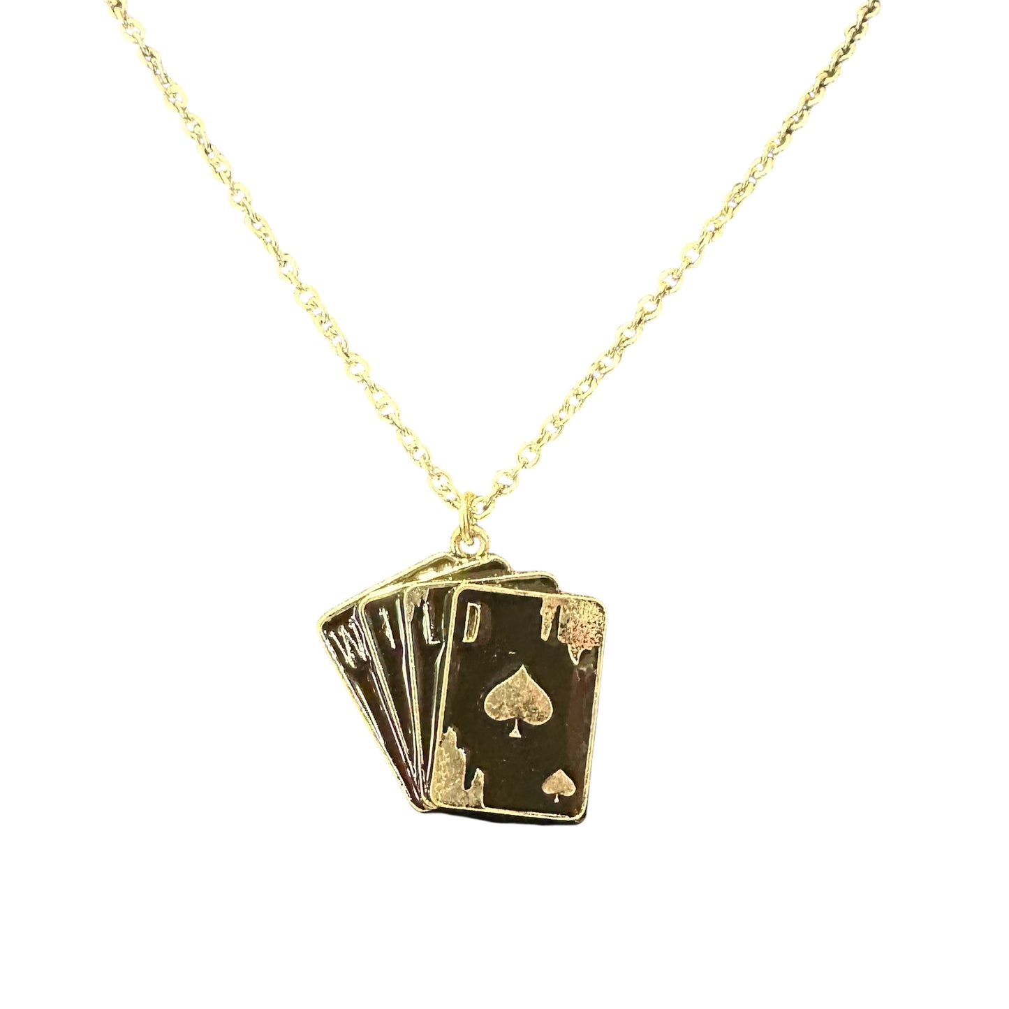 Red or Black Playing Card Necklace