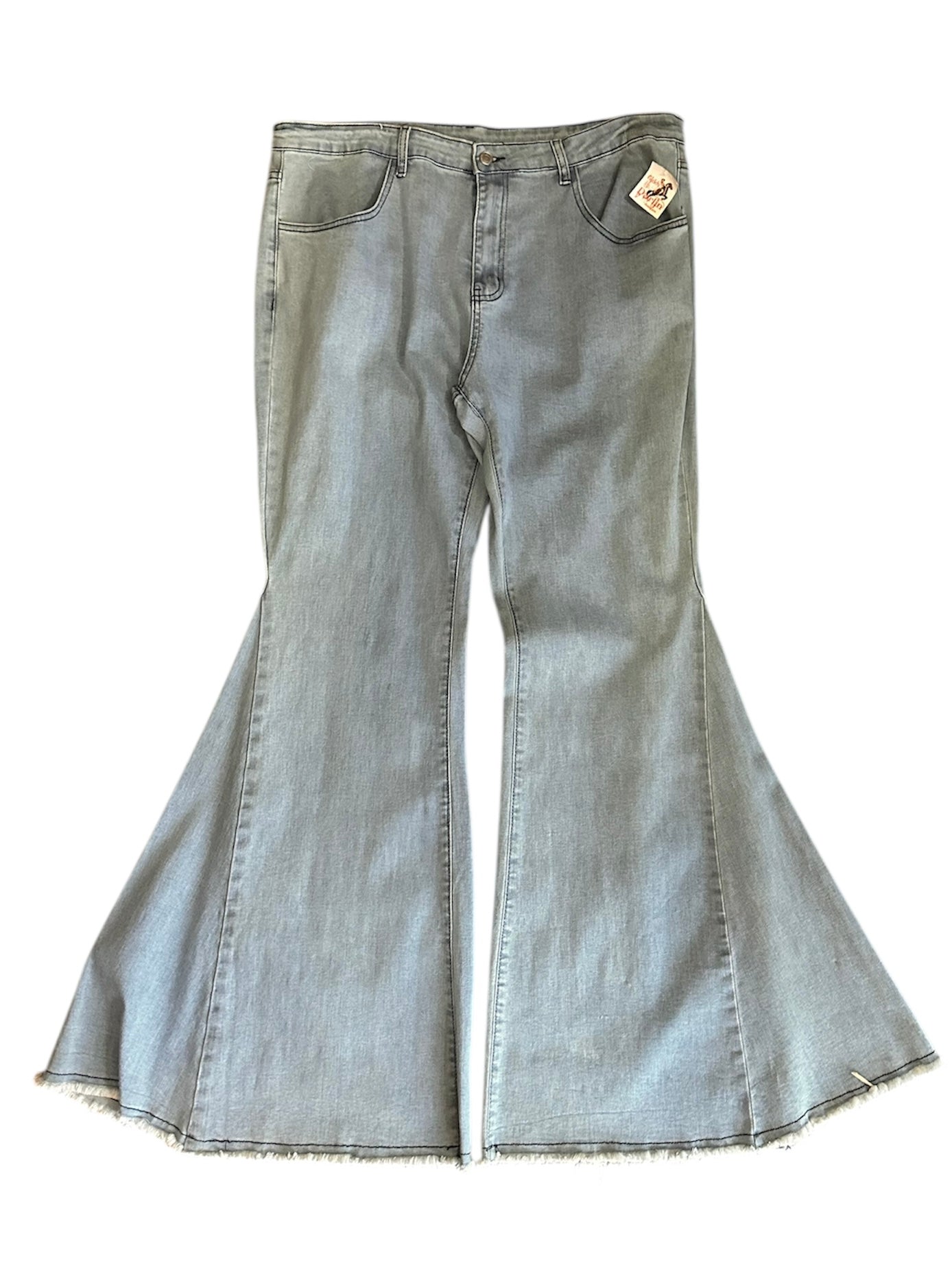 Light Denim Flared Pants