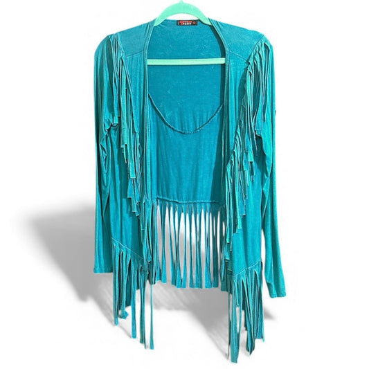Turquoise Fringe Jacket