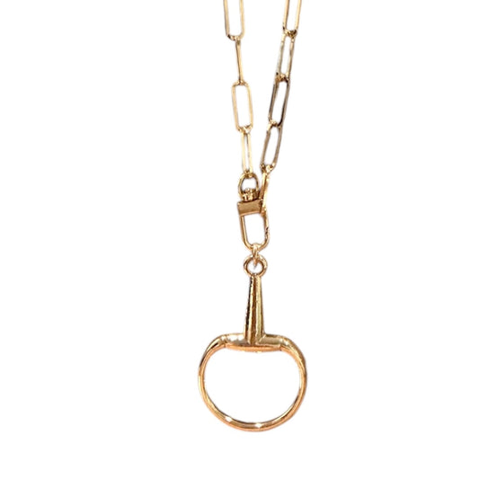Gold Snap Bit Medium Necklace