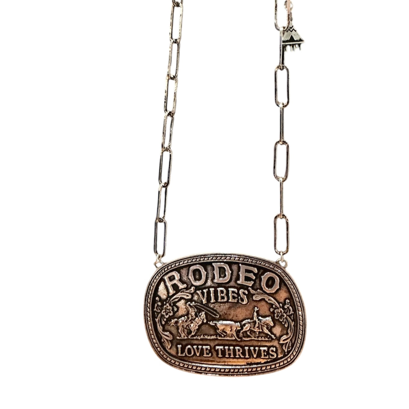 Rodeo Vibes XL Buckle Silver Necklace