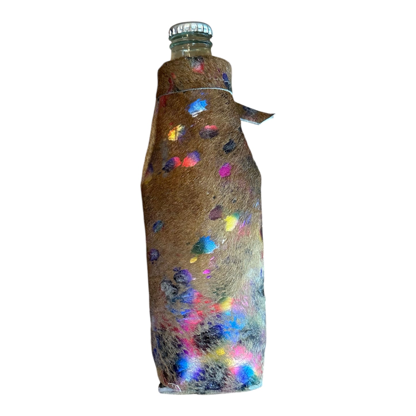 Cowhide Bottle Cooler Koozies