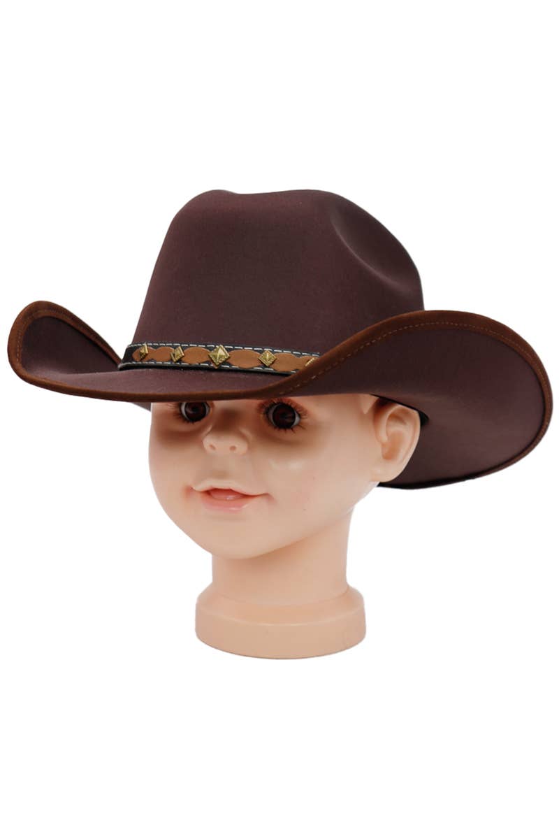 Kids Satin Cutter Crown Western Crafted Cowboy Hat