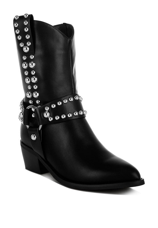 Altair Studded Harness Detail Boots